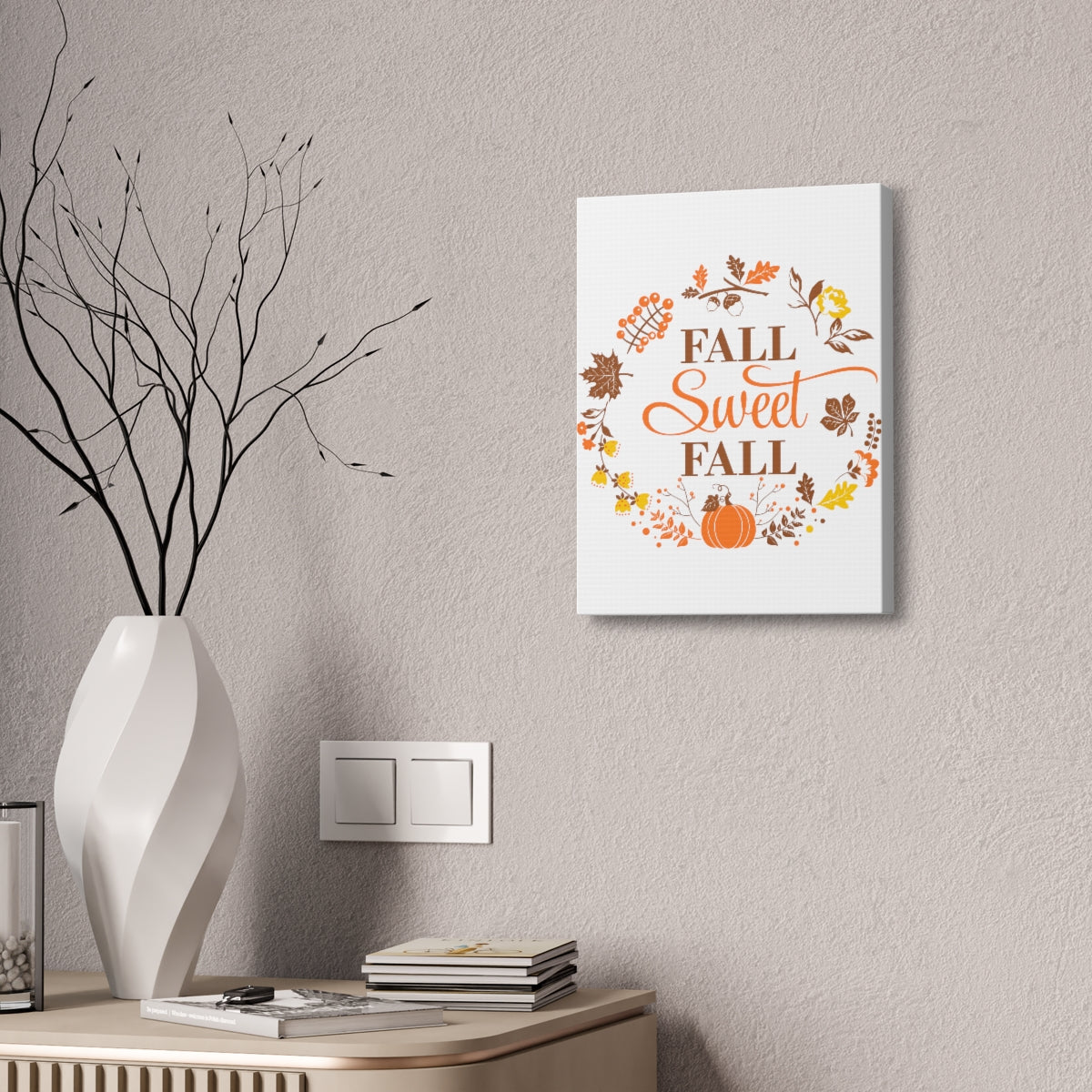 Farmhouse Wall Art - Canvas Sign - Fall Sweet Fall