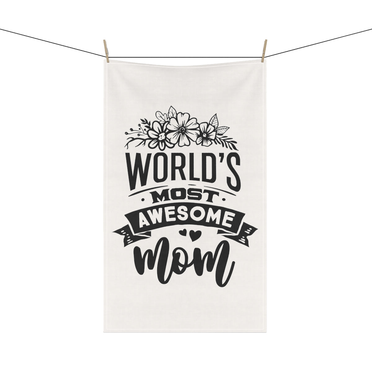 Farmhouse Decor - Kitchen Towel - World's Most Awesome Mom