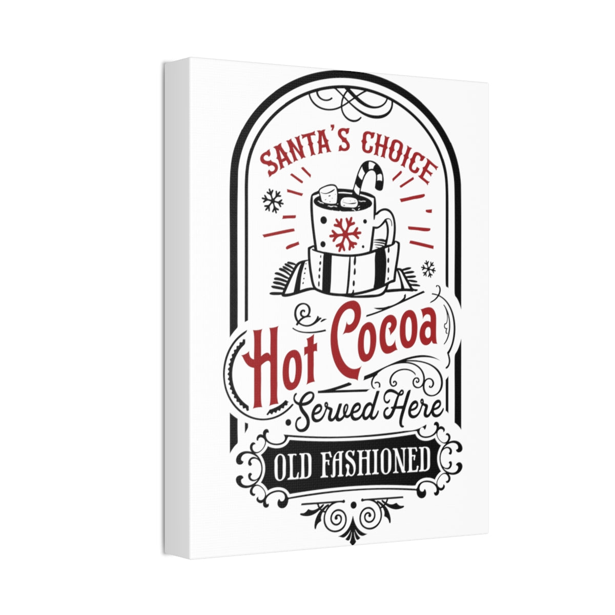 Farmhouse Wall Art - Canvas Sign - Santa's Choice Hot Cocoa