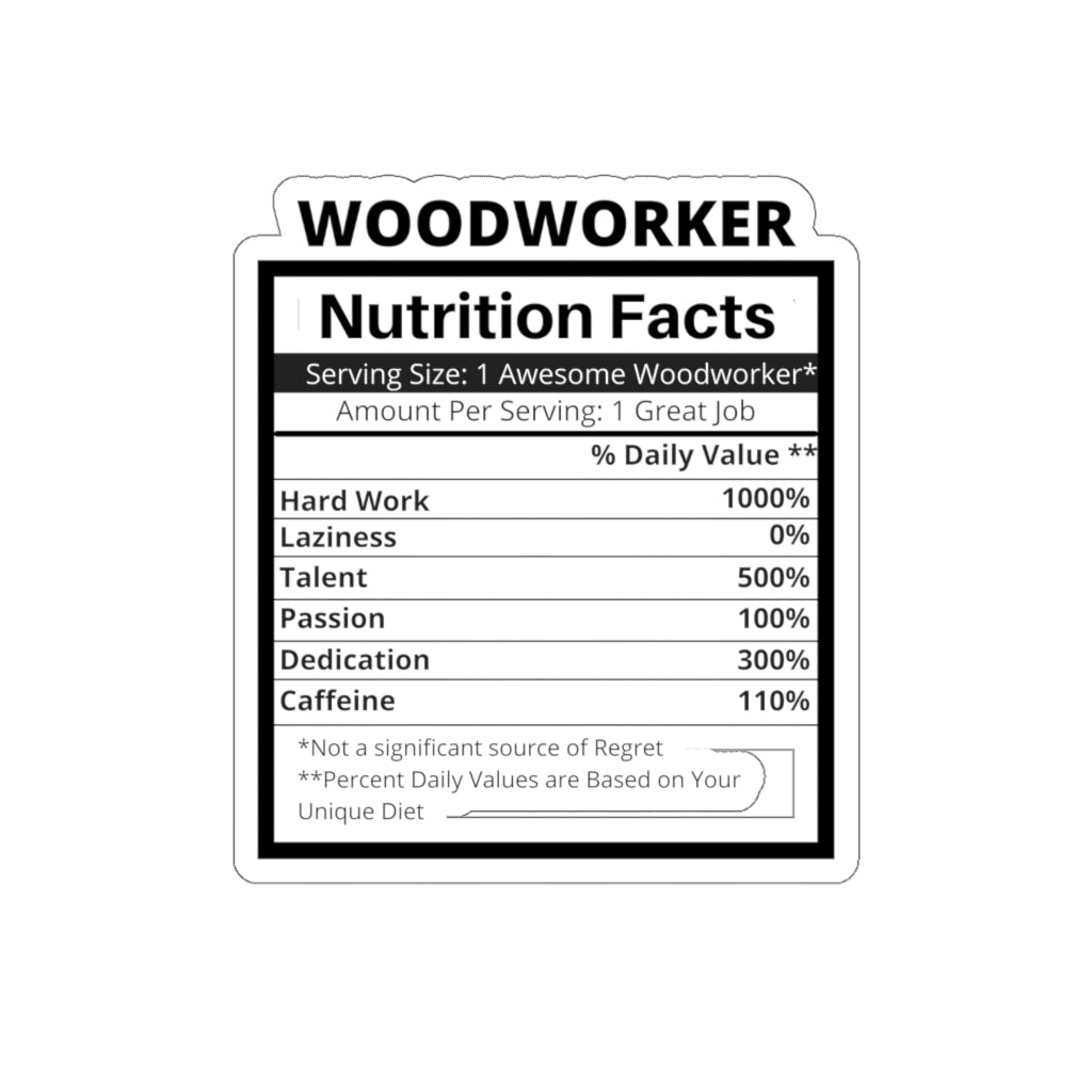 Woodworking Gift Ideas – Cool Stickers - Woodworker Nutrition Facts