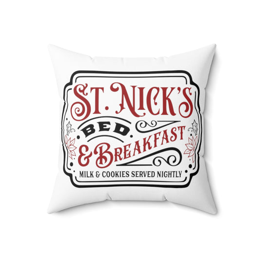Farmhouse Decor - Pillow - St Nick's Bed And Breakfast