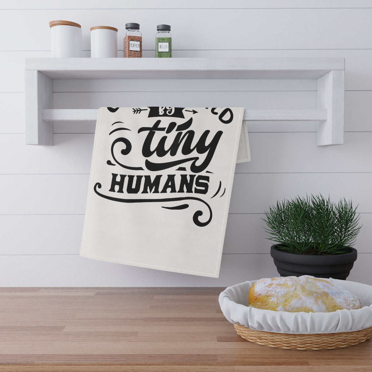 Farmhouse Decor - Kitchen Towel - Outnumbered By Tiny Humans